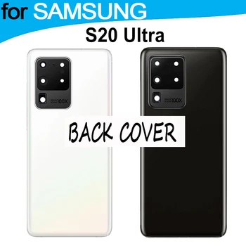100% Jauns, Samsung Galaxy S20 Ultra SM-G988B/DS Akumulatoru Atpakaļ Vāciņu Durvju Mājokļu Kameru Stikla Lēca Kadru Daļas Remonts