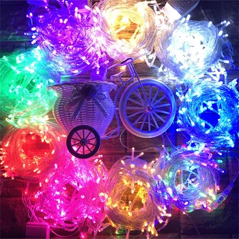 10m 100 Led String Light Krāsainas Led Gaismas Stīgu Festivāls Apdare Dzimšanas dienu Apdare Puses Apgaismojums Telpu Led Gaismas Apdare