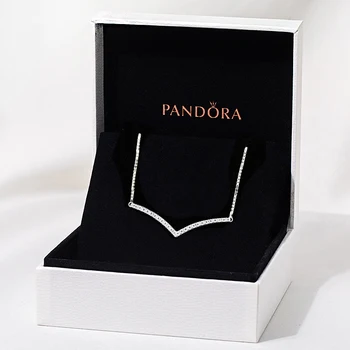 2023 Jaunas 100% Tīra Sudraba Sieviešu Luksusa Universāls Pandora Rotaslietas Kaklarota Šarmu Modes Izsmalcinātu Dāvanu-Bezmaksas Piegāde