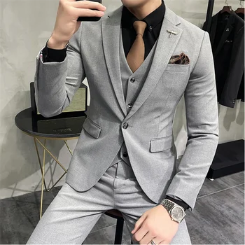2023 Jaunu Vīriešu Formālas Biznesa Uzvalks Classic Slim Fit Uzvalks Modes Rudenī un Ziemā Vīriešu Kāzu Līgavaiņa Puses Tailcoat