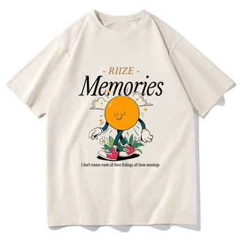 2023 RIIZE Kpop Atmiņām T Krekls Modes Vīrieši/Sievietes Estētisko T-Krekls Unisex Vintage Retro Augstas Kvalitātes Kokvilnas t-veida Krekli