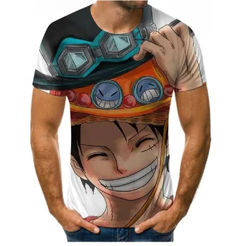 2023 vasaras T-krekls grafiskais t krekli y2k t-krekli, mīkstā Apaļu kakla T-krekls topi anime 3d drukāšanas Pirātu Izmēra t-krekls