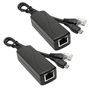 2X Micro-USB POE Splitter 48V, Lai 5V2A/3A Mini USB Barošanas Valsts Standarts Ar Smart Tālruņa Uzlāde