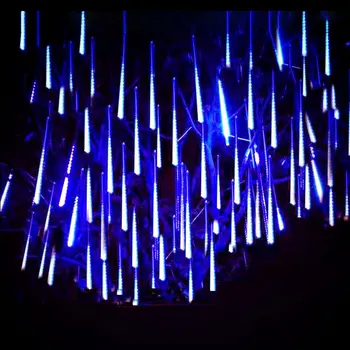 30/50cm Meteor Duša LED String Light Āra Ūdensizturīgs Pasaku Gaismas Ielas Pusi Ziemassvētki Vainags Ziemassvētku Eglīte Apdares 2024