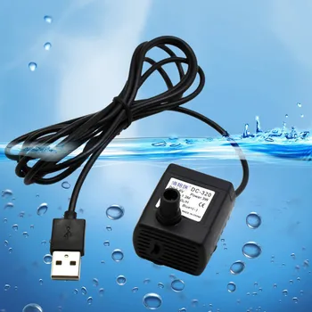 3W 500 L/H Mini USB Ūdens Sūknis DC 5V USB Micro Iegremdējamie Sūkņi Pet Ūdens Padeves Baseina Strūklaka Rockery Filtra Sūknis