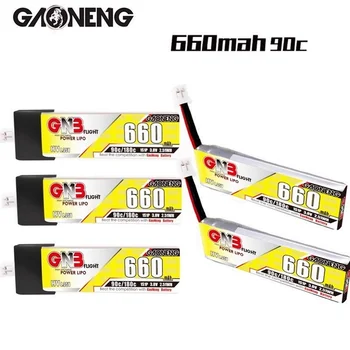 5/8Pcs Gaoneng GNB 1S MAX 90C/180C 660mAh 3.8 V HV 4.35 V Lipo Akumulatoru Ar PH2.0 Spraudnis Emax Tinyhawk King Kong Ldarc TINY7