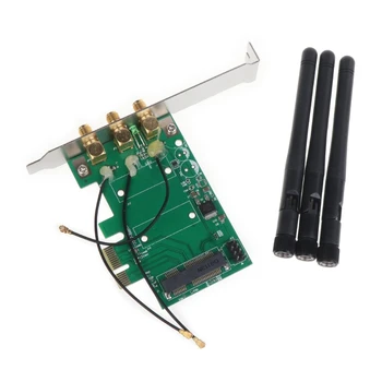 Adaptera Karti Converter Wifi Mini PCI-E, lai PCI-E1X Bezvadu tīkla Karte