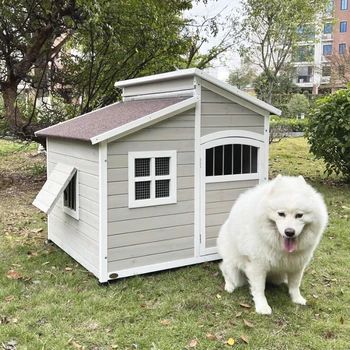 Aizsardzības Zelta Retrīvers Samoyed Lielu Suņu Mājas Lauku Augsnes Dog House Āra Pagalmā Suns Villa Istaba