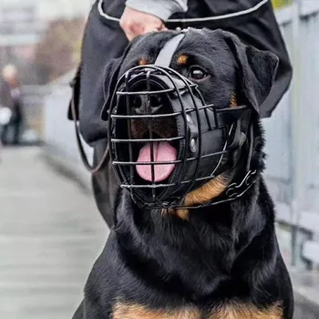 Anti-Bite Pet Suņu Apmācību Mutes Sprosta Maska Suns Taktiskās Ietekmes Metāla Purnu par vācu Aitu Doberman Rotveilers Okšķeris Suns