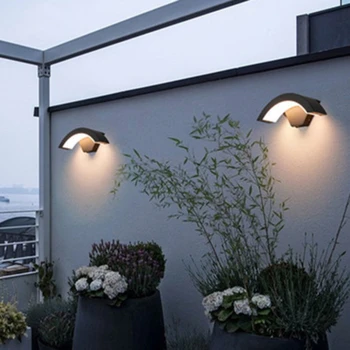Apaļas Arkas LED Sienas Apgaismojuma Āra Ūdensizturīgs IP54 Veranda Dārza Sienas Lampas Mājas Sconce Iekštelpu Apdare, Modernu Apgaismojumu
