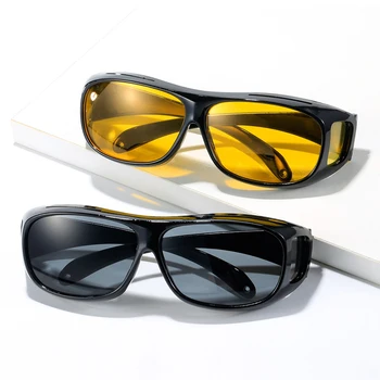 Augstas Izšķirtspējas Nakts redzamības Ierīce Vīriešu Un Sieviešu Autovadītāju Vēja Pierādījumu Brilles Plīsumi Saulesbrilles ar UV Pierādījumu, Saulesbrilles