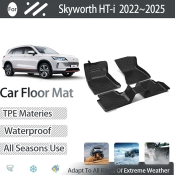 Auto Mat Skyworth HT-es Plug-in Pybrid 2022 2023 2024 2025 LHD Netīrumiem, izturīgs pret Pad Kājām, Paklāja Grīdas Segums Dubļu Auto Piederumi