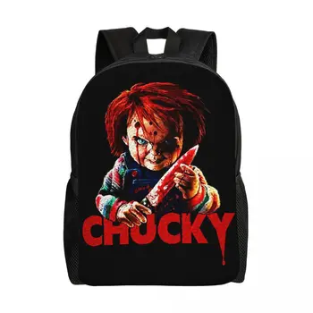 Chucky Killer Šausmu Halloween Mugursoma Bērnu spēle, Filmu Skolas, Koledžas, Ceļojumu Somas, Vīriešu, Sieviešu Bookbag Piemērots 15 Collu Klēpjdators