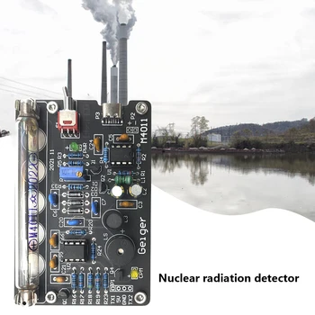 DIY Geigera Skaitītājs plates Detaļas ar Skaņas Signālu Samontēti Starojuma Detektoru Modulis