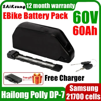Ebike Elektrische Fiets Batterij Hailong Bafang Akumulatora 60V 25ah 30ah 40ah 50ah 60ah 250W-3000W Hihg Jauda 21700 Lithiumbatterij
