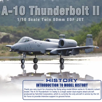 Freewing RC Lidmašīnas Dvīņu 80mm A-10 A10 PNP Un KOMPLEKTS Ar Servo Thunderbolt II 