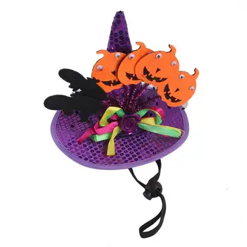 Halloween Pet Kostīmu Pet Kostīms, Cepure Suņiem Un Kaķiem Halloween Halloween Pet Cepuri Ar Lptp Ķirbju Modelis, Mīksts Suņi Un Kaķi