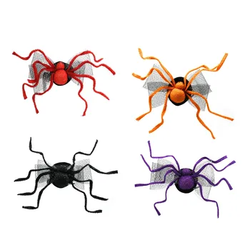 Halloween Spider Matu spraudes Sievietēm, Meitenēm, Gothic Spider Matadatas Garš Aligators Klipu Puse Galvassegu