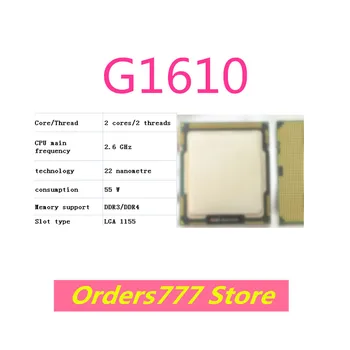 Jaunu importēti sākotnējā G1610 1610 CPU 2 cores 2 diegiem 2.6 GHz 55W 22nm DDR3 R4 kvalitātes nodrošināšanas 1155