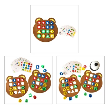 Krāsu, Formu Šķirošanu Rotaļlietu Bērnudārza Ģeometrijas Formas Saskaņošanas Puzzle Spēle ar Mācību Karti Pirmsskolas Mācību Aksesuārus D5QA