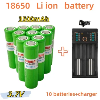 Liela Jauda, 18650 Akumulatoru Vislabāk pārdoto Lithium-ion 3.7 V 3500MAH+Lādētājs Akumulators Piemērots Skrūvgriezi
