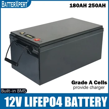 Lifepo4 Bateria 12V Litija Dzelzs Fosfāts Akumulatoru 180Ah 250Ah Par 3000W Elektrisko Velosipēdu Rikša