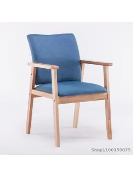Masīvkoka Krēsls Ēdamistabas Krēsls Mājas Ziemeļvalstu Masīvkoka Vienkāršu Ēdamistaba Krēsla Atzveltni Jaunais Ķīnas Galda Auduma Krēsls