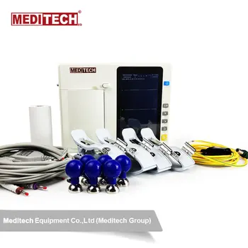 Meditech medicīnas iekārtas 3 Kanālu EKG mašīna lielu ekrānu un DATORU EKG programmatūru, lai importētu datu