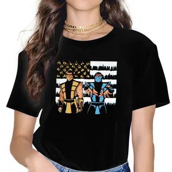 Melns Dragonia Sieviešu Tshirts Mortal Kombat MK Midway Spēles Grunge Vintage Sieviešu Apģērbs Brīvs Grafiskais Drēbes
