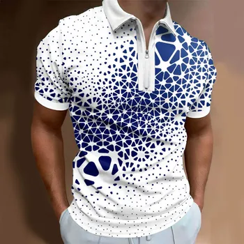 Modes Vīriešu Polo Krekls Vasaras 3d Drukāts Krekli Ikdienas Īsās Piedurknes Acs Blūze Apģērbu Lielgabarīta Tees Elpojošs Polo Krekls