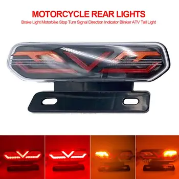 Motocikla Aizmugures Apgaismojums 12V LED Motociklu Bremžu Gaismas LTV Astes Gaismas Motociklu Apturēt Pagrieziena Signāla Virziena Rādītājs Blinker