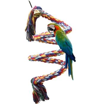 Papagailis Elastīgu Lovebird Žubītes Izturīga Budgie Macaw Rotaļlietas Stāvēt Kāpšanas Pelēkā Āfrikas Deformējami Virvi Papagailis Parakeet