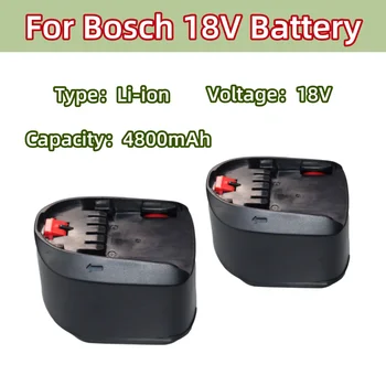 Par Bosch 18V 4800mAh Li-ion Akumulatoru,Elektrisko Instrumentu Nomaiņa PBA,PSB,noteiktā reģionā RAŽOTS kvalitatīvs vīns,PST,al1830cv, al1810cv, al1815cv