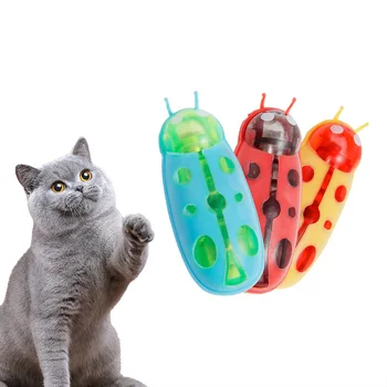 Pet Interaktīvās Mini Electric Bug Kaķu Rotaļlieta Kaķis Aizbēgt Šķērslis Automātiskā Flip Rotaļlieta Ar Bateriju Darbināmas Vibrācijas Pet Vabole Piederumi