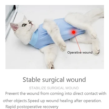 Pet Produktu Zīdīšanas Sterilizācija Atbilstu Mazo Suni, Kaķi Jumpsuit Anti-laizīt Atgūšanas Apģērbu Pēc Operācijas Cute Pet Care Drēbes