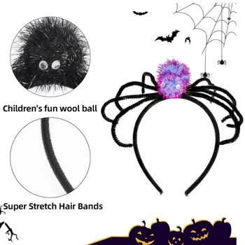 Pieaugušo Tīņi Tinsels Galvu Zirnekļi Forma, Matu Stīpas, Plīša Puse Headpiece Hairband Balli Puses Cosplay Tērpu Aksesuārus