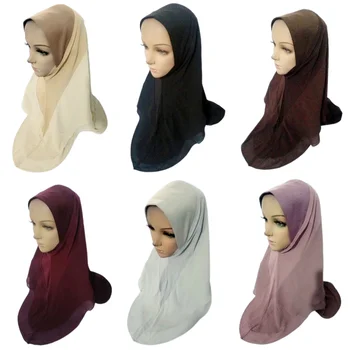 Ramadāna Islāma Viens Gabals Amira Lūgšanu Hijabs Eid Musulmaņu Sieviešu Khimar Shayla Turban Lakatu, Malaizija Feme Tieši Valkāt Lakatu