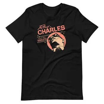 Ray Charles Plakātu Stilā Ventilators Māksla Grafiskais Tee Kreklu Īstermiņa Piedurknēm Unisex T-Krekls