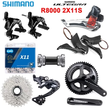 Shimano 105 Ultegra R8000 Groupset Road Bike Velosipēdu 2X11Speed Komplekts R8000 FC 170mm 53-39T 50-34T RD+SL+FD+ST 22S groupset r8000