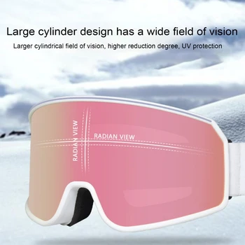 Slēpošanas Brilles ar UV-Aizsardzību, Snovborda Brilles Anti-miglas Dubultā Slāņu Slēpošanas Brilles Āra Sporta Slēpošanas Googles Vīriešiem Sievietēm