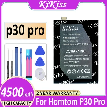 Sākotnējā KiKiss Akumulatora P30Pro 4500mAh Par Homtom P30 Pro Mobilo Telefonu Bateria