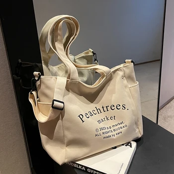 Vienkāršu Audekla somas sievietēm 2023 jaunu Gadījuma Tote Soft dizains Messenger Somas ceļojuma pleca soma, iepirkumu somas meiteņu skolas somas