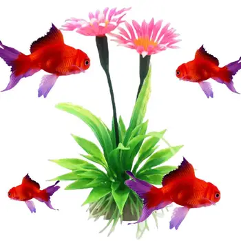 Zivju Tvertnes Ziedu Dekorācijas Mākslīgā Spilgts Ziedu Dekori Simulācijas Viltus Hidroponiskas Augu Akvārija Dekorācijas Zivju Tvertnes